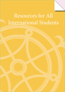 Resource for All International Students